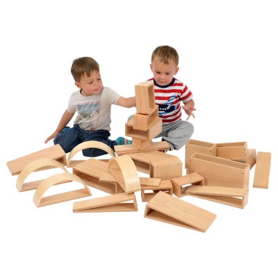 Children's Brico Wooden Building Blocks - Pack of 30