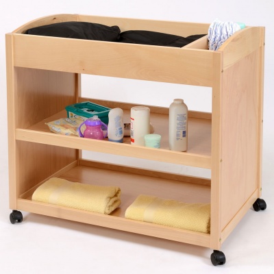 Mobile Wooden Baby Changing Unit
