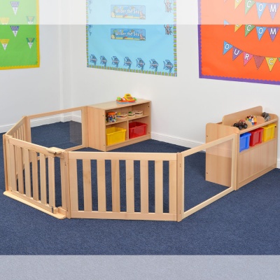 Room Scene 12 - Nursery Gated Play Zone With Storage