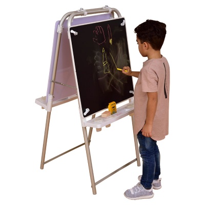 2 Sided Children's Easel + 2 Magnetic Chalkboards