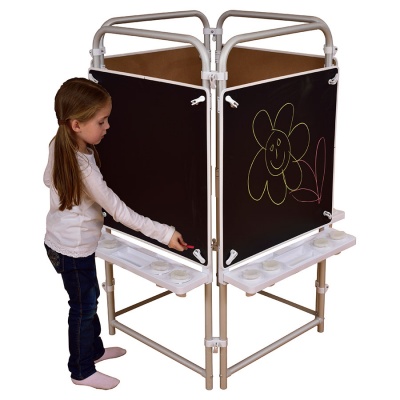4 Sided Children's Easel + 4 Magnetic Chalkboards