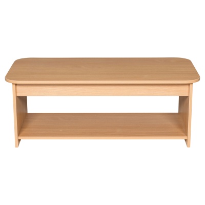 Wooden Coffee Table + Shelf