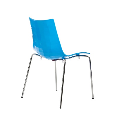 Gecko Shell Dining Stacking Chair with Chrome Legs