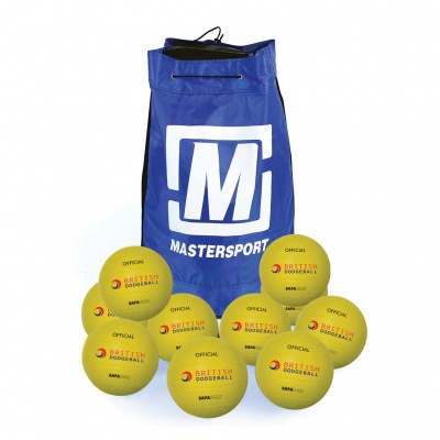 Official British Dodgeball Safaball Softtouch Dodgeball 200mm, Yellow, Bag Of 10
