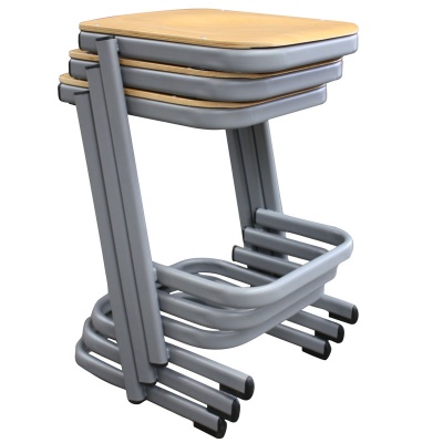 Form Cantilever Wooden-Top Lab & Craft Stool