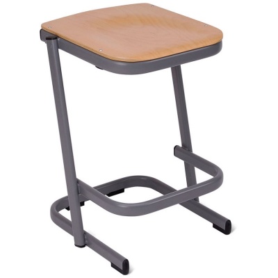 Form Cantilever Wooden-Top Lab & Craft Stool