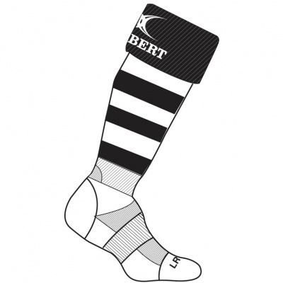 Gilbert Kryten II Rugby Socks - Black/White