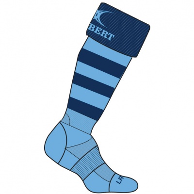 Gilbert Kryten II Rugby Socks - Navy Blue/Sky