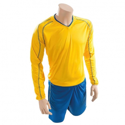 Precision Marseille Shirt & Short Set - Yellow/Royal Blue