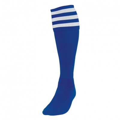 Precision 3 Stripe Football Socks - Royal Blue/White