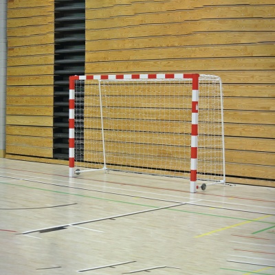 Steel Folding Handball Goal 3 x 2m x 1.3m Runback - Pair