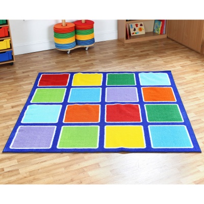 Rainbow Square Placement Carpet