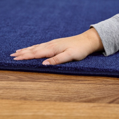 Plain Colour Square Classroom Carpet - Navy