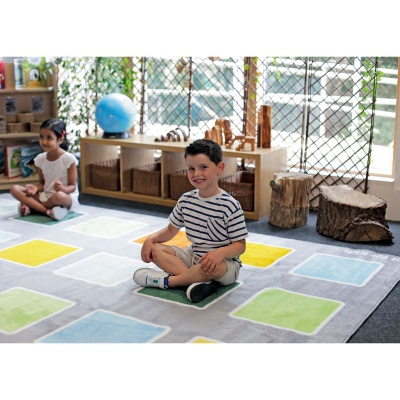 Rainforest Squares Placement Carpet
