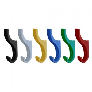 15 Coat Hook Wavy Rail - Multicoloured