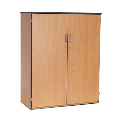 Lockable Cupboard with 3 Shelves & Dark Grey Edging(1250H)