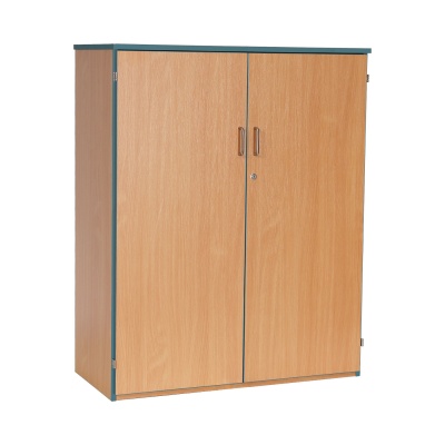 Lockable Cupboard with 3 Shelves & Metal Blue Edging(1250H)