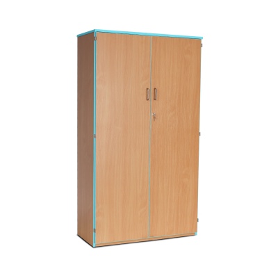 Lockable Cupboard with 5 Shelves & Cyan Edging(1800H)