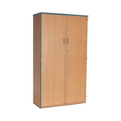 Lockable Cupboard with 5 Shelves & Metal Blue Edging(1800H)