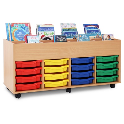 Monarch 8 Bay Mobile Kinderbox with 16 Single Tray Storage