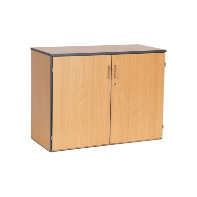 Lockable Cupboard with 2 Shelves & Dark Grey Edging(750H)