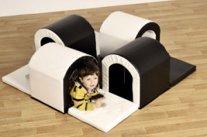 Toddler Tunnel Maze Softplay - Black & White