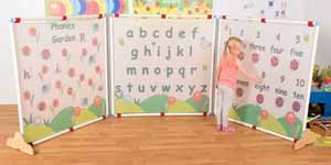''Numbers, Letters & Phonics Screen Squares'' Classroom Divider