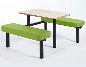 Padded Bench School Canteen Fast-Food Furniture