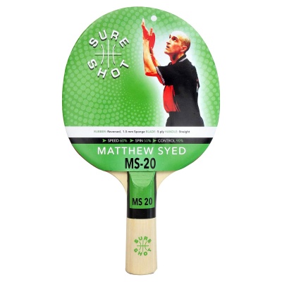 Sure Shot Matthew Syed 20 Table Tennis Bat