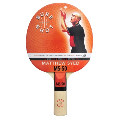 Sure Shot Matthew Syed 50 Table Tennis Bat