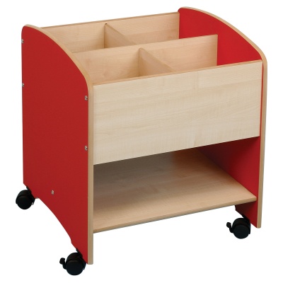 Four Compartment Kinderbox + Shelf & Castors