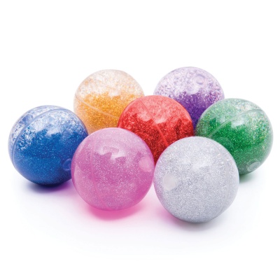 Rainbow Glitter Balls - Set of 7