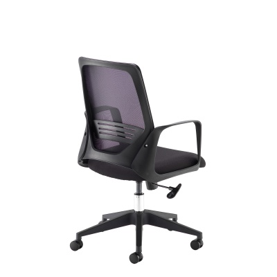 Toto Black Mesh Back Operator Chair with Black Fabric Seat
