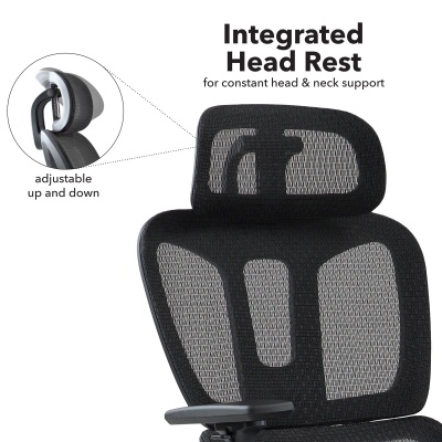Zala Mesh Back Operator Chair with Headrest & Black Mesh Seat