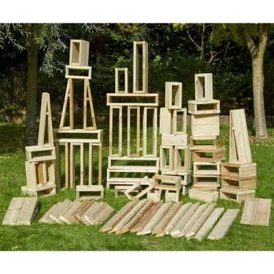 Children's Deckciting Blocks Wooden Play (50 Pack)