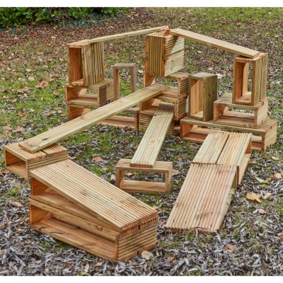 Children's Deckciting Blocks Wooden Play (25 Pack)