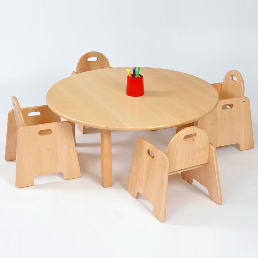 Infant Round Wooden Table & Chairs Package