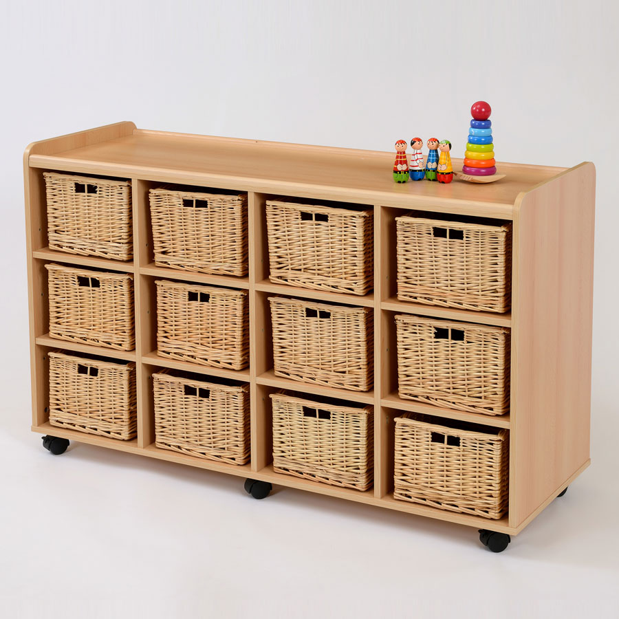 12 Deep Wicker Basket Flexi Storage Unit