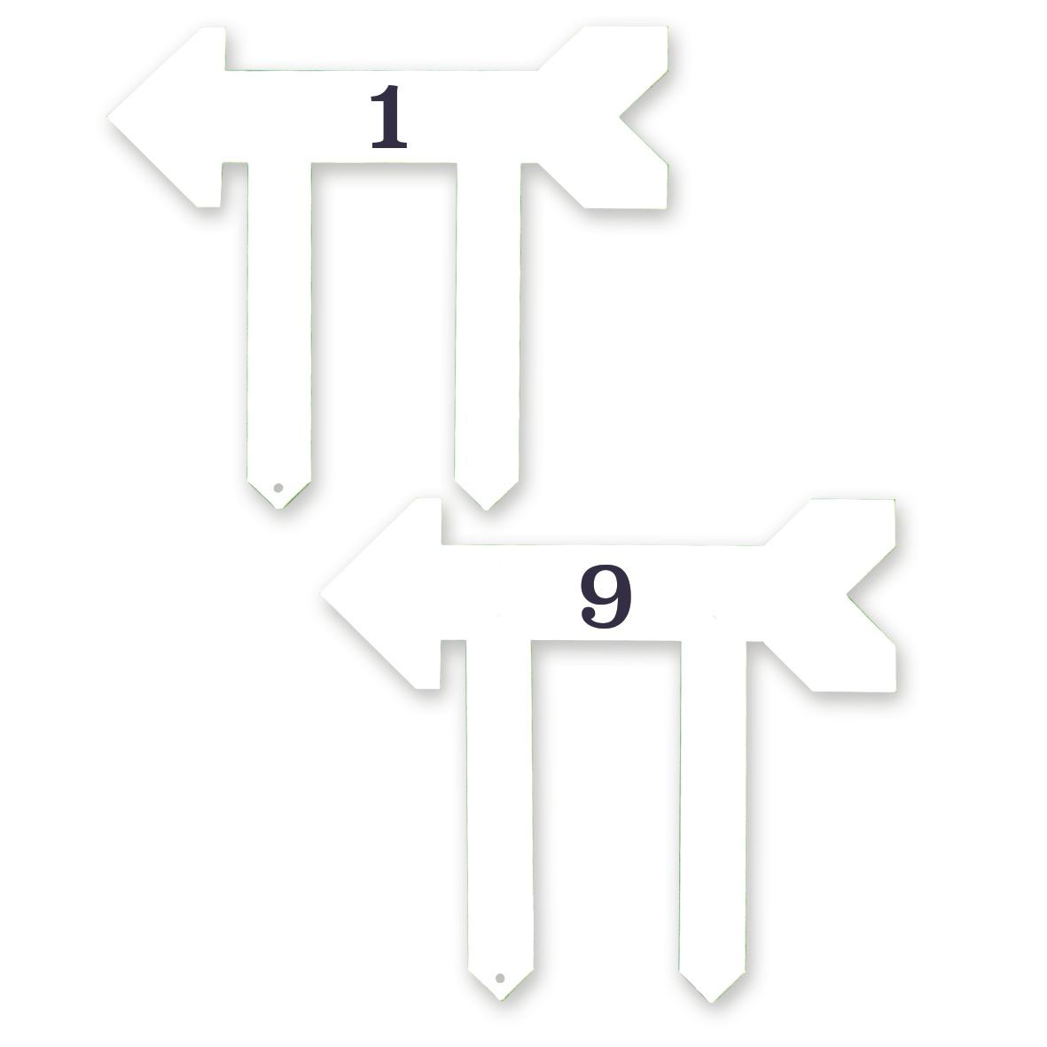 Arrows Numbered Numbers 1-9