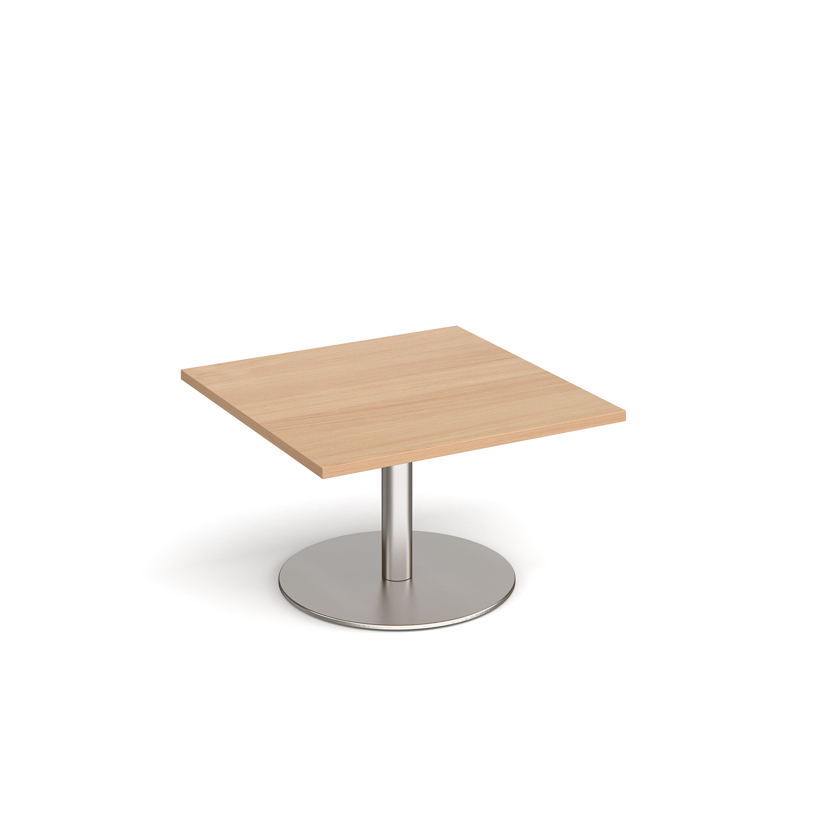 Monza Square Coffee Table with Flat Round Base