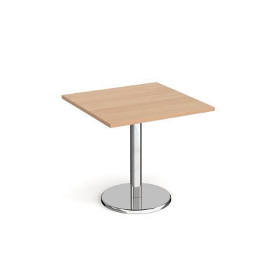 Pisa Square Dining Table with Round Chrome Base
