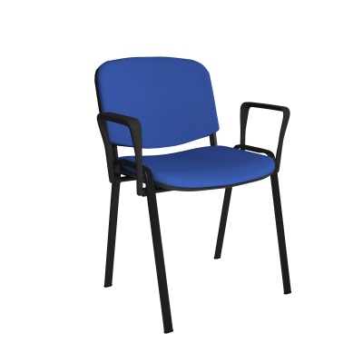 ISO Meeting Room Stackable Armchair with Black Frame
