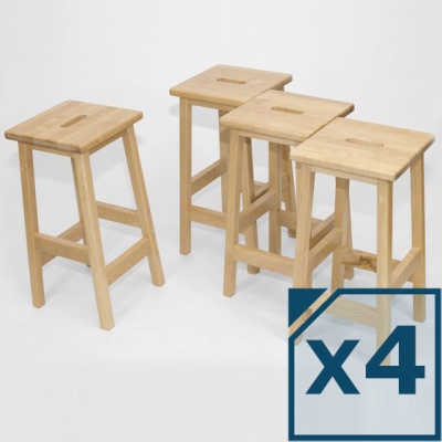School Wooden Lab Stool (Pack of 4)