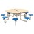 8 Seat Round Mobile Folding Table - Stools