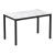 Type: Flat-Pack,  Size: 1190 x 690mm,  Height: 730mm,  Laminate Finish: Carrara Marble,  Frame Colour: Black