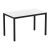 Type: Flat-Pack,  Size: 1190 x 690mm,  Height: 730mm,  Laminate Finish: White,  Frame Colour: Black