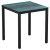 Type: Flat-Pack,  Size: 600 x 600mm,  Height: 730mm,  Laminate Finish: Vintage Teal,  Frame Colour: Black