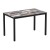 Type: Flat-Pack,  Size: 1190 x 690mm,  Height: 730mm,  Laminate Finish: Driftwood,  Frame Colour: Black