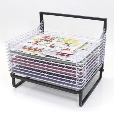 10 Shelf Spring-Loaded Floor Drying Rack