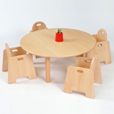 Infant Round Wooden Table & Chairs Package